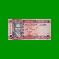 BILLETE DE SUDAN DEL SUR 5 LIBRAS, PICK 11, AÑO 2015 ESTADO SIN CIRCULAR.-