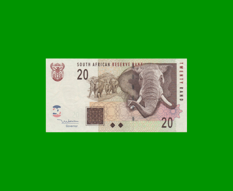 BILLETE DE SUDAFRICA 20 RAND, PICK 124b, ESTADO MUY BUENO+ .-