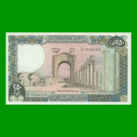 BILLETE DE LIBANO 250 LIVRE, PICK 67e, AÑO 1988, ESTADO SIN CIRCULAR.-