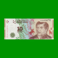 PESOS 3er DISEÑO $10,00, BOT 4002, AÑO 2016, ESTADO EXCELENTE.-