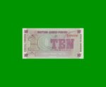 BILLETE DE INGLATERRA (GRAN BRETAÑA) 10 PENCE, PICK M48, AÑO 1972 ESTADO SIN CIRCULAR.-