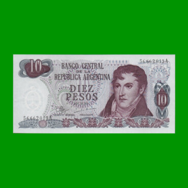 PESOS LEY 18.188 $10,00, BOT 2339, AÑO 1971, ESTADO SIN CIRCULAR.-