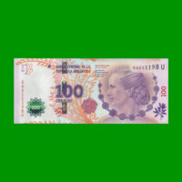 PESOS 3er DISEÑO $100,00, BOT 4327, AÑO 2015, ESTADO EXCELENTE+.-
