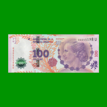 PESOS 3er DISEÑO $100,00, BOT 4327, AÑO 2015, ESTADO EXCELENTE+.-