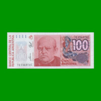 BILLETE DE AUSTRALES, 100 AUSTRALES, BOT 2846, AÑO 1990, ESTADO SIN CIRCULAR.-