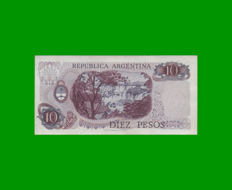 PESOS LEY 18.188 $10,00, BOT 2343, AÑO 1972, ESTADO EXCELENTE.- - Imagen 2