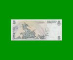 PESOS CONVERTIBLES 2do DISEÑO $5,00, BOT 3301, AÑO 1998, ESTADO SIN CIRCULAR.- - Imagen 2