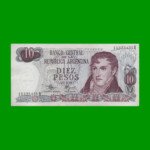 PESOS LEY 18.188 $10,00, BOT 2343, AÑO 1972, ESTADO EXCELENTE.-