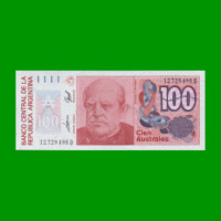 BILLETE DE AUSTRALES, 100 AUSTRALES, BOT 2847, AÑO 1990, ESTADO SIN CIRCULAR.-