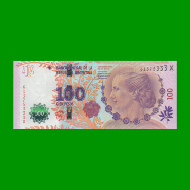 PESOS 3er DISEÑO $100,00, BOT 4330, AÑO 2015, ESTADO SIN CIRCULAR.-
