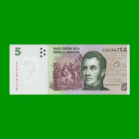 PESOS CONVERTIBLES 2do DISEÑO $5,00, BOT 3302, AÑO 1999, ESTADO SIN CIRCULAR.-