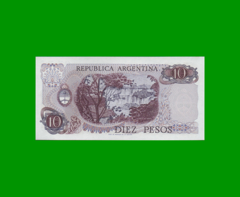 PESOS LEY 18.188 $10,00, BOT 2346, AÑO 1973, ESTADO SIN CIRCULAR.- - Imagen 2