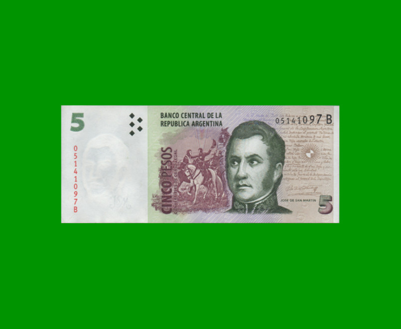 PESOS CONVERTIBLES 2do DISEÑO $5,00, BOT 3304, AÑO 2000, ESTADO EXCELENTE.-