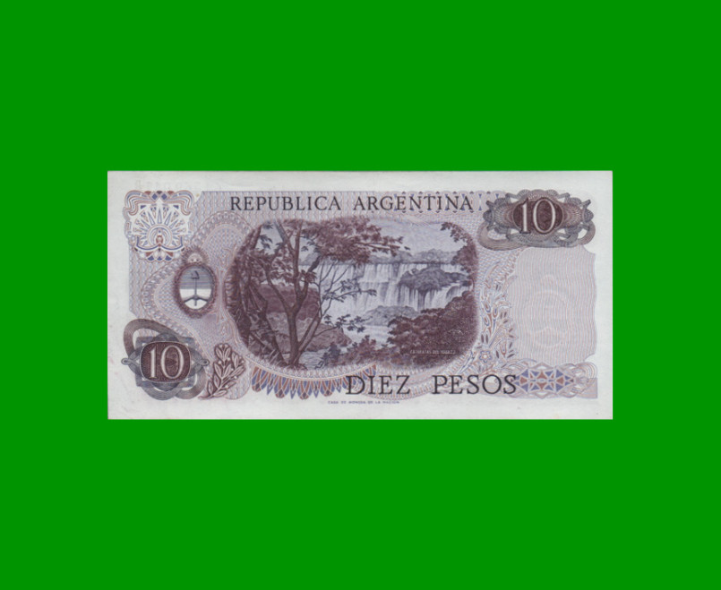 PESOS LEY 18.188 $10,00, BOT 2348, AÑO 1973, ESTADO EXCELENTE.- - Imagen 2