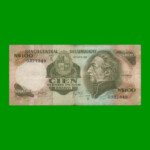 BILLETE DE URUGUAY $100,00 N$ PICK 62a, AÑO 1978, SERIE B, ESTADO BUENO+.-