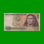 BILLETE DE PERU 500 INTIS, PICK 134a, AÑO 1985, ESTADO BUENO.-