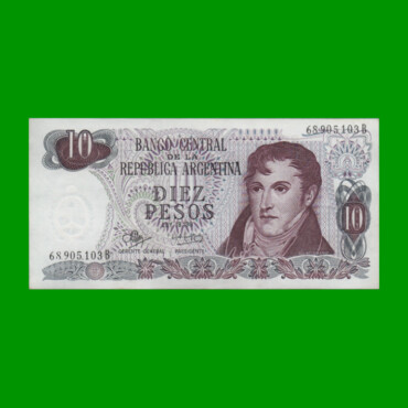 PESOS LEY 18.188 $10,00, BOT 2348, AÑO 1973, ESTADO EXCELENTE+ .-