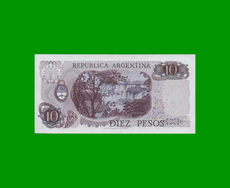 PESOS LEY 18.188 $10,00, BOT 2348, AÑO 1973, ESTADO SIN CIRCULAR.- - Imagen 2