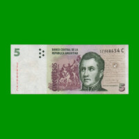 PESOS CONVERTIBLES 2do DISEÑO $5,00, BOT 3310, AÑO 2002, ESTADO MUY BUENO+.-
