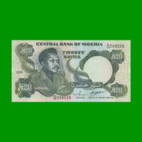 BILLETE DE NIGERIA 20 NAIRA, PICK 26g, AÑO 2002 ESTADO SIN CIRCULAR.-