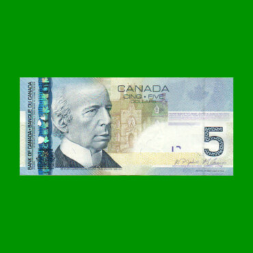 BILLETE DE CANADA 5 DOLARES PICK 101Ad, AÑO 2006/ 2010, ESTADO EXCELENTE.-