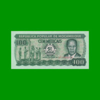 BILLETE DE MOZAMBIQUE 100 METICAIS, PICK 130a, AÑO 1983 ESTADO SIN CIRCULAR.-