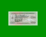 BILLETE DE MOZAMBIQUE 100 METICAIS, PICK 130b, AÑO 1986 ESTADO SIN CIRCULAR.- - Imagen 2