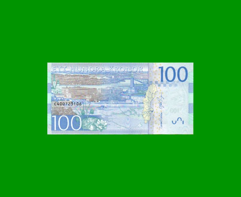 BILLETE DE SUECIA 100 KRONOR, PICK 71, AÑO 2016 ESTADO SIN CIRCULAR.- - Imagen 2