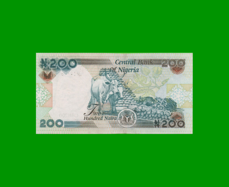 BILLETE DE NIGERIA 200 NAIRA, PICK 29j, AÑO 2011 ESTADO SIN CIRCULAR.- - Imagen 2