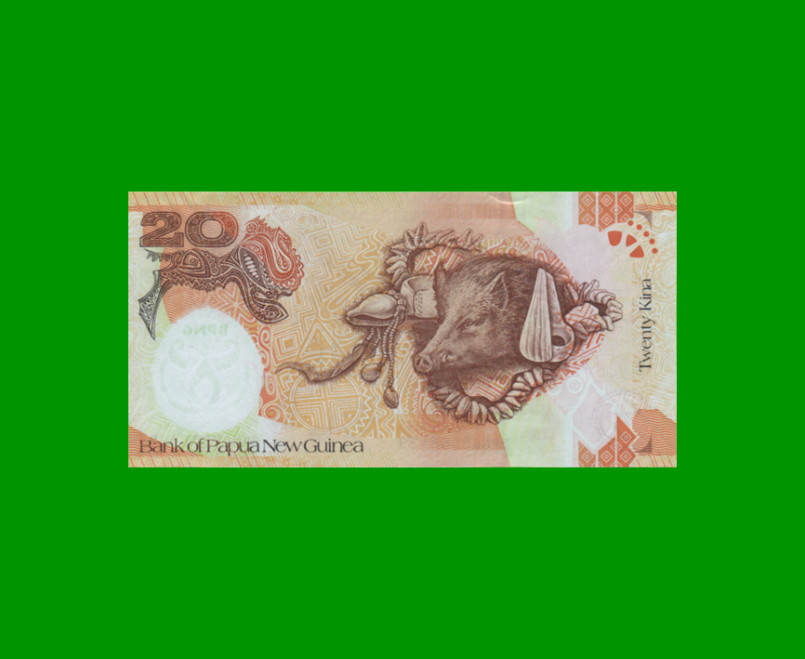 BILLETE DE PAPUA NUEVA GUINEA 20 KINA, CONMEMORATIVO PICK 36, ESTADO SIN CIRCULAR.- - Imagen 2