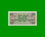 BILLETE DE INGLATERRA (GRAN BRETAÑA) 50 PENCE, PICK M49, AÑO 1972 ESTADO SIN CIRCULAR.- - Imagen 2