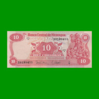 BILLETE DE NICARAGUA 10 CORDOBAS, PICK 134, ESTADO EXCELENTE+.-