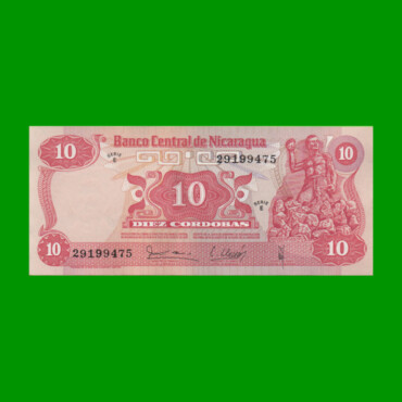BILLETE DE NICARAGUA 10 CORDOBAS, PICK 134, ESTADO EXCELENTE+.-