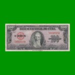 BILLETE DE CUBA $100,00 PICK 82c, AÑO 1958, ESTADO MUY BUENO.-