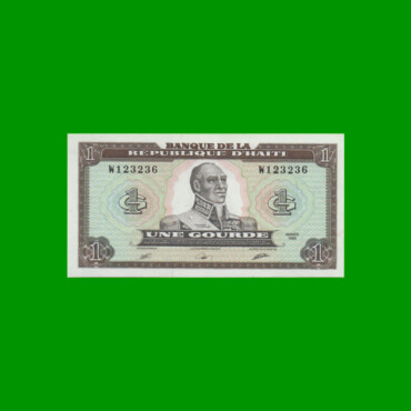 BILLETE DE HAITI 1 GOURDE, PICK 253a, AÑO 1989 ESTADO SIN CIRCULAR.-