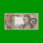 BILLETE DE PORTUGAL 50 ESCUDOS, PICK 174b, AÑO 1980 ESTADO EXCELENTE+.-