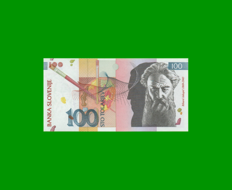 BILLETE DE ESLOVENIA 100 TOLARJEV, PICK 31, AÑO 2003 ESTADO SIN CIRCULAR.-