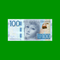 BILLETE DE SUECIA 100 KRONOR, PICK 71, AÑO 2016 ESTADO SIN CIRCULAR.-