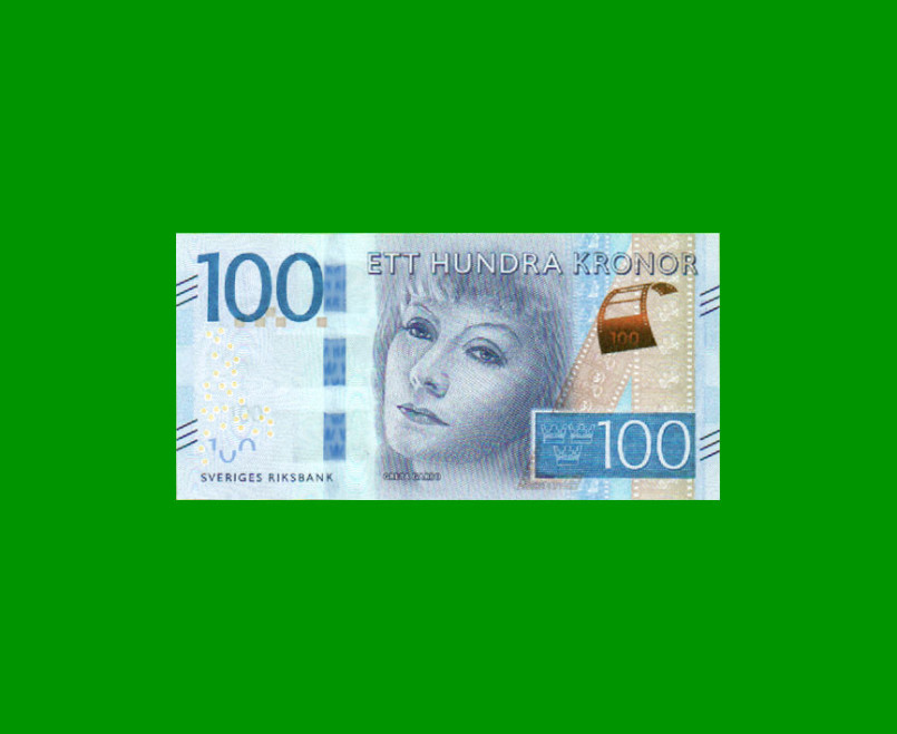 BILLETE DE SUECIA 100 KRONOR, PICK 71, AÑO 2016 ESTADO SIN CIRCULAR.-