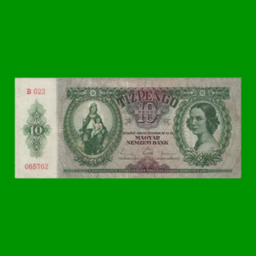 BILLETE DE HUNGRIA 10 PENGO, PICK 113, AÑO 1936 ESTADO MUY BUENO- .-