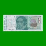 BILLETE DE AUSTRALES, 1 AUSTRAL, BOT 2804, AÑO 1986, ESTADO SIN CIRCULAR.-