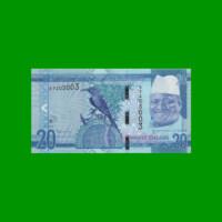 BILLETE DE GAMBIA 20 DALASIS, PICK 33, AÑO 2015 ESTADO SIN CIRCULAR.-