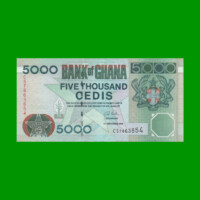 BILLETE DE GHANA 5.000 CEDIS, PICK 34h, AÑO 2002 ESTADO SIN CIRCULAR.-