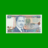 BILLETE DE KENYA 20 SHILINGI,  PICK 32, AÑO 1995 ESTADO SIN CIRCULAR.-