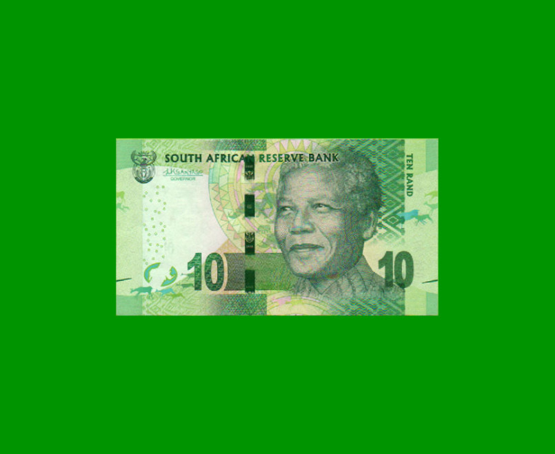 BILLETE DE SUDAFRICA 10 RAND, PICK 138, AÑO 2013, ESTADO SIN CIRCULAR.-