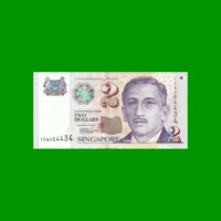 BILLETE DE SINGAPUR 2 DOLARES, PICK 38, ESTADO SIN CIRCULAR.-