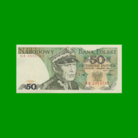 BILLETE DE POLONIA 50 ZLOTYCH, PICK 142c, AÑO 1988, ESTADO SIN CIRCULAR.-