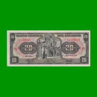 BILLETE DE ECUADOR 20 SUCRES PICK 121Aa, AÑO 1986 ESTADO EXCELENTE.-