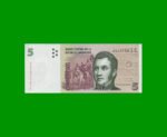 PESOS CONVERTIBLES 2do DISEÑO $5,00, BOT 3313, AÑO 2003, ESTADO SIN CIRCULAR.-