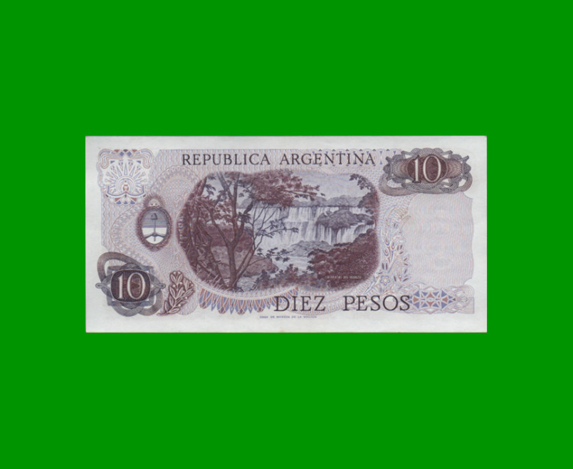 PESOS LEY 18.188 $10,00, BOT 2350, AÑO 1973, ESTADO EXCELENTE+ .- - Imagen 2